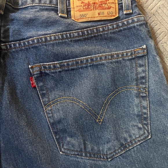 Vintage Levi's 550 Mens Classic Relaxed Fit Straight Leg Jeans Red Tab 38x30 - Picture 6 of 8
